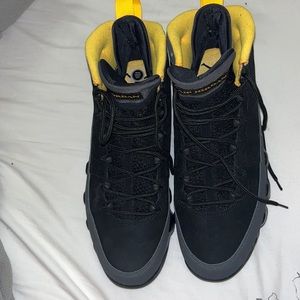 Jordan 9 Retro Black N Yellow high top